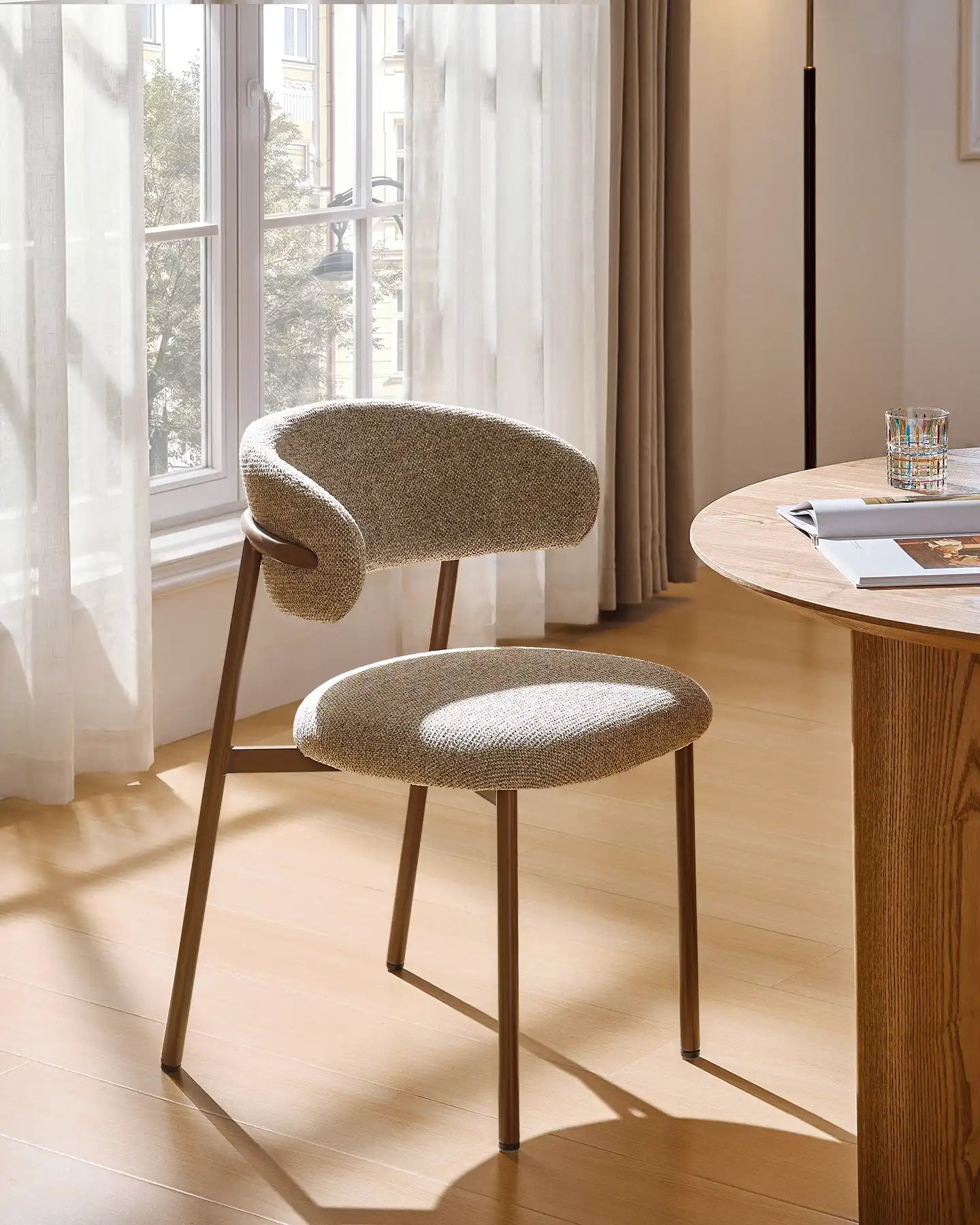 Rowan Taupe Chenille Dining Chairs