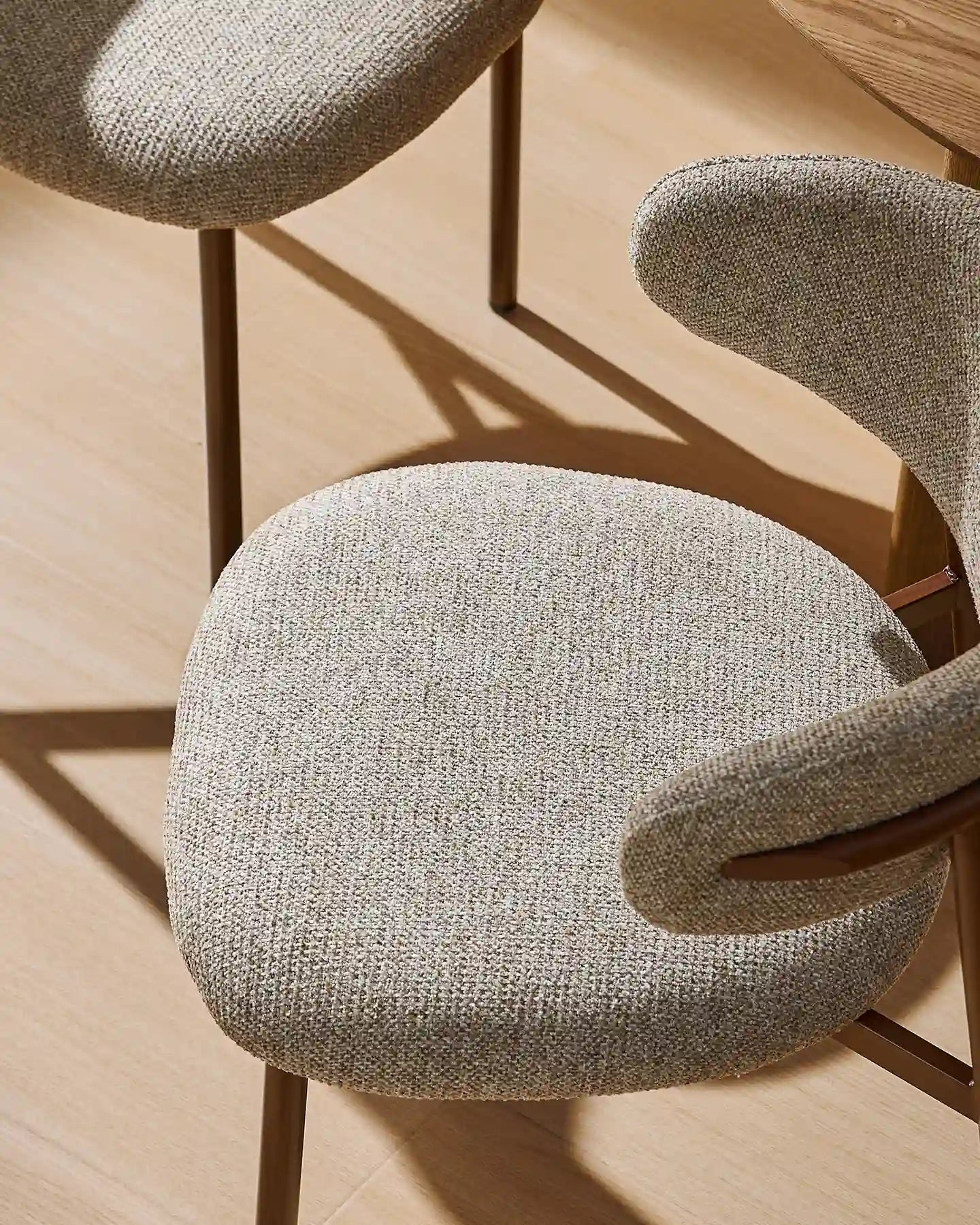 Rowan Taupe Chenille Dining Chairs
