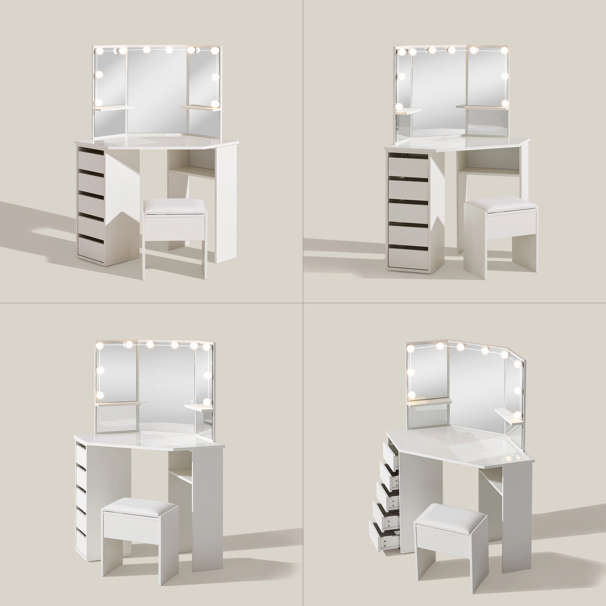 Mirelle Corner Dressing Table