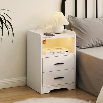 Kody LED Light Bedside Table