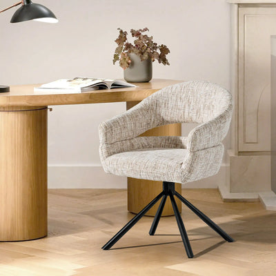 Clarice Chenille Swivel Chair