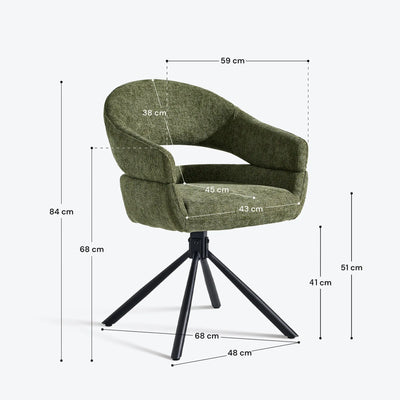 Clarice Linen Blend Swivel Chair