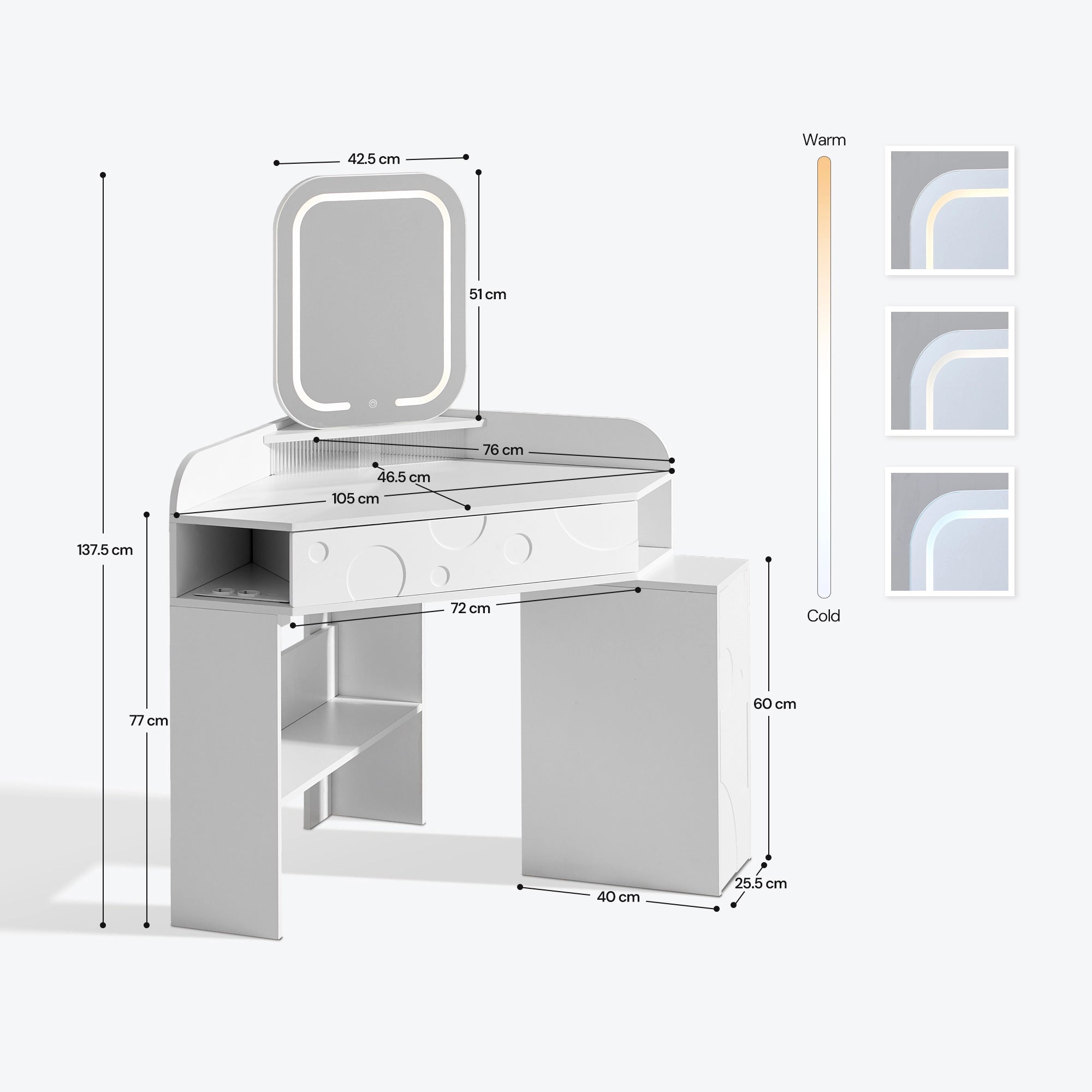 Froma Corner Dressing Table