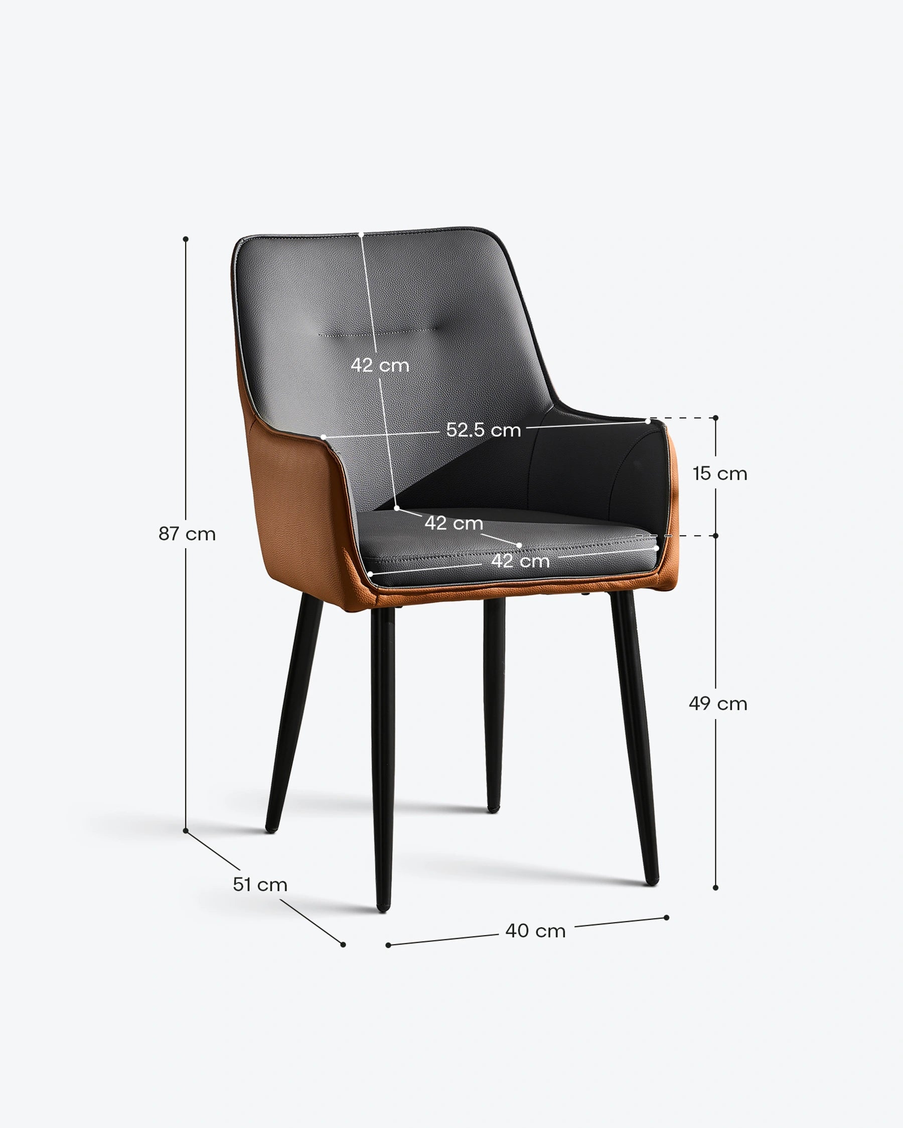 Maxine Two-Tone Faux Leather Dining Chairs