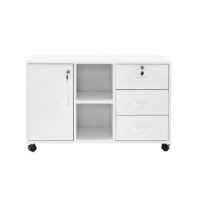 Edene Wide Lateral Filing Cabinet [3-Drawer 1-Door]