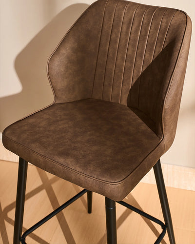 Tabourets de bar Danforth en similicuir, 65 cm