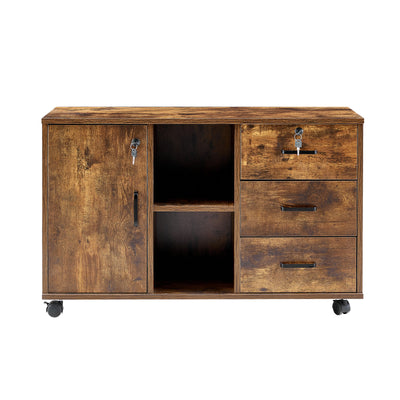 Edene Wide Lateral Filing Cabinet [3-Drawer 1-Door]