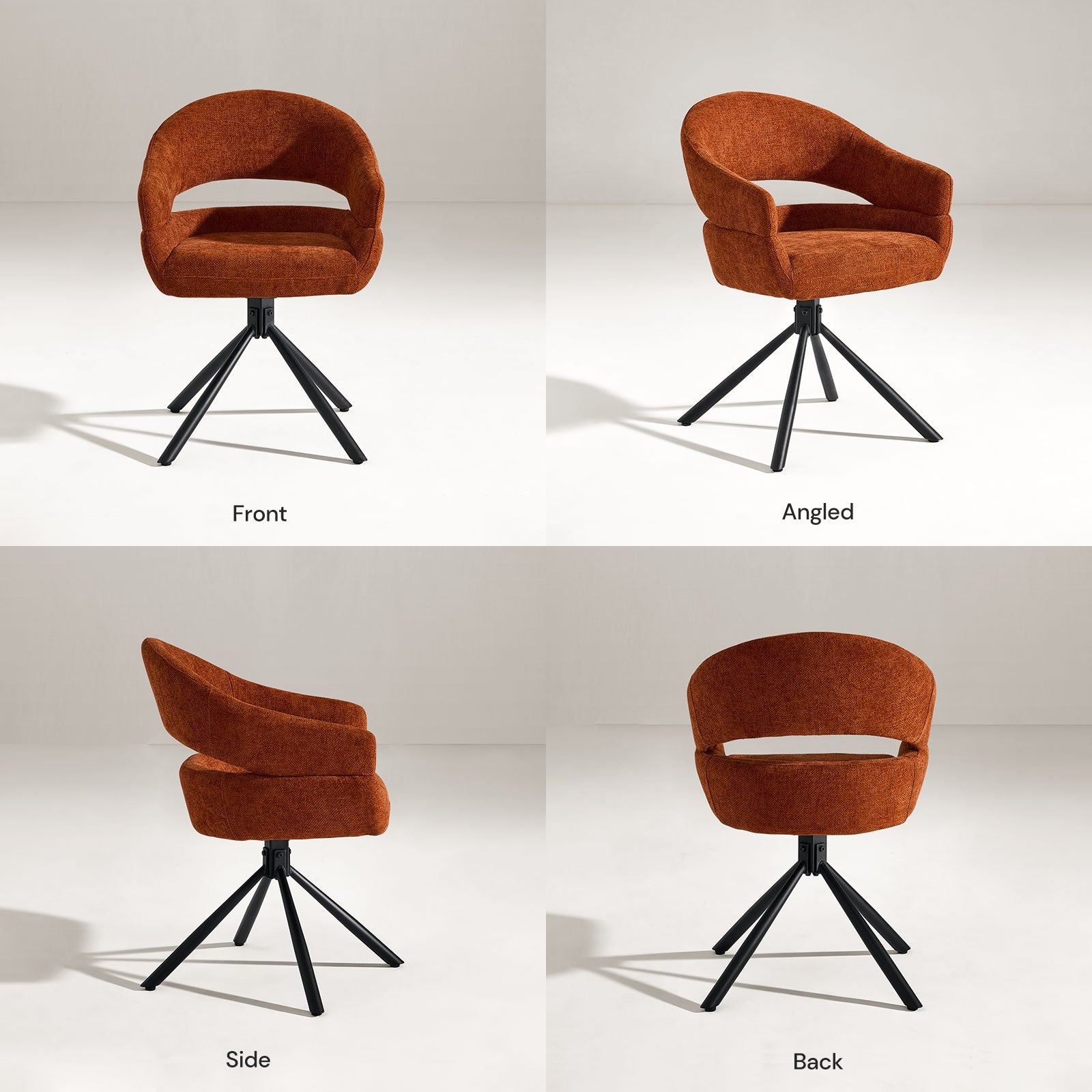 Clarice Linen Blend Swivel Chair