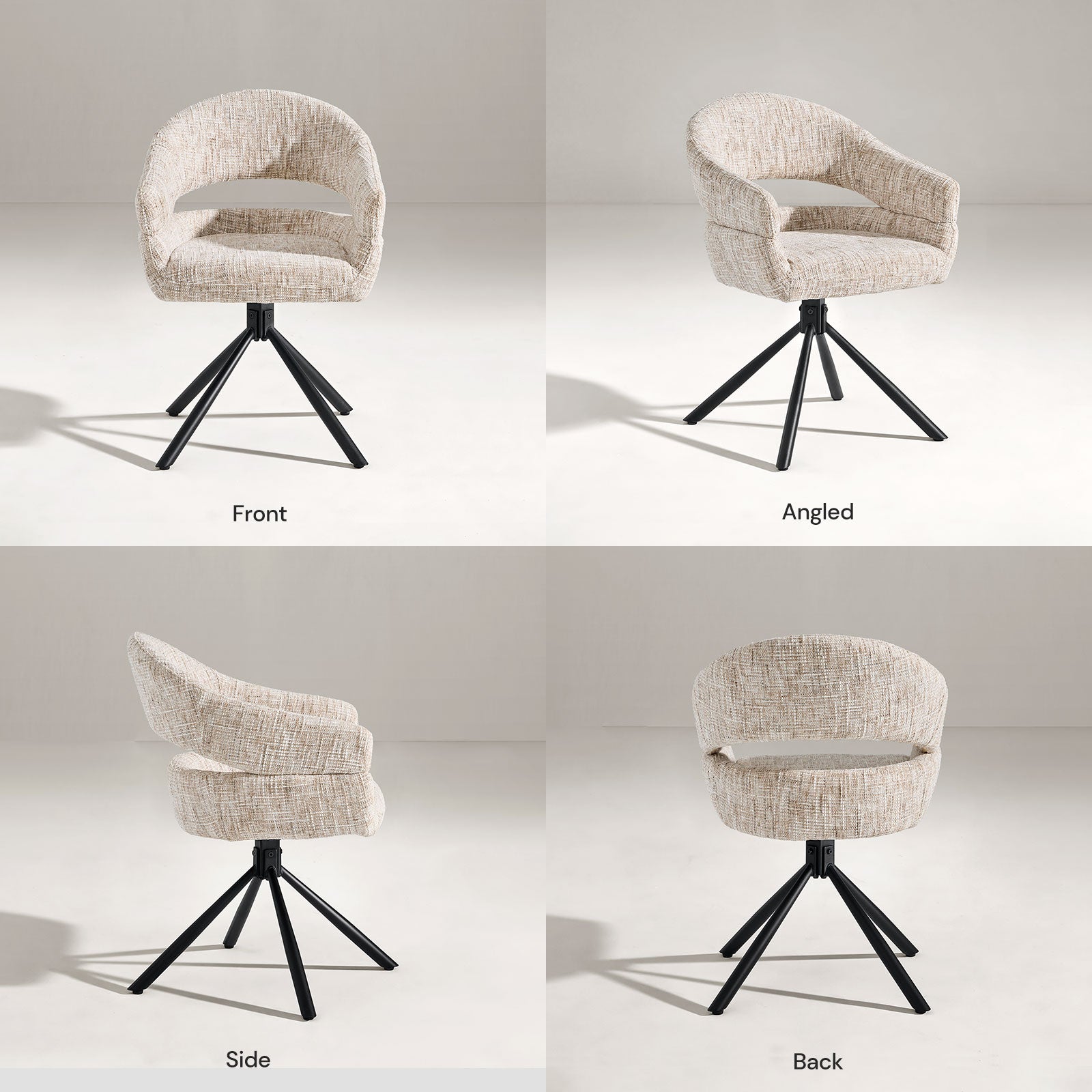 Clarice Chenille Swivel Chair