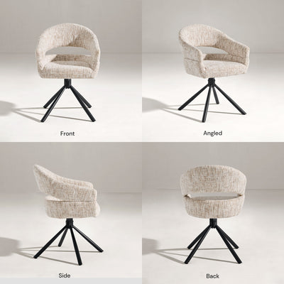 Clarice Chenille Swivel Chair