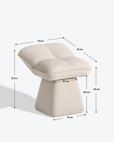 Liora Chenille Swivel Vanity Stool