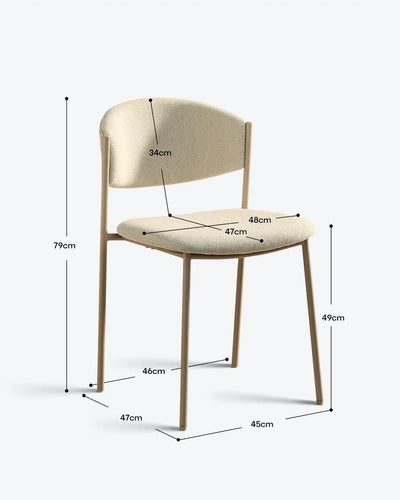 Rowan Cream Linen Blend Dining Chairs
