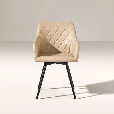 Moree Faux Leather Swivel Chairs