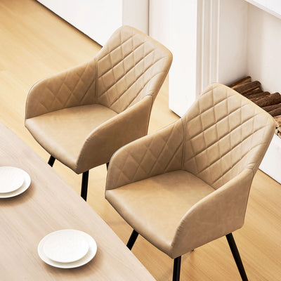 Moree Faux Leather Swivel Chairs