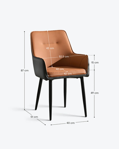 Maxine Two-Tone Faux Leather Dining Chairs