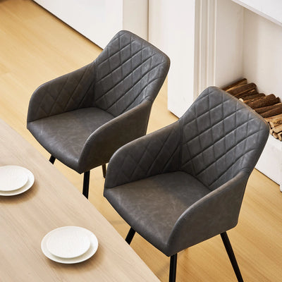 Moree Faux Leather Swivel Chairs