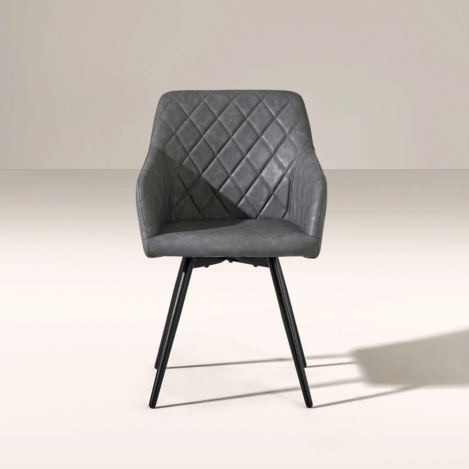 Moree Faux Leather Swivel Chairs