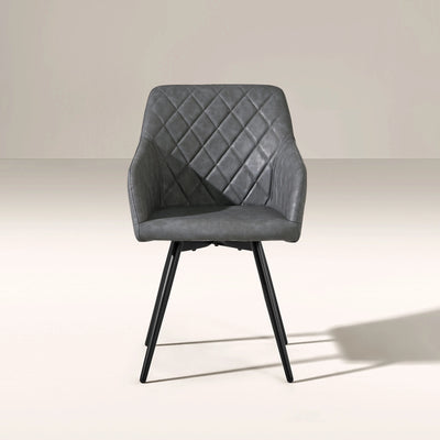Moree Faux Leather Swivel Chairs