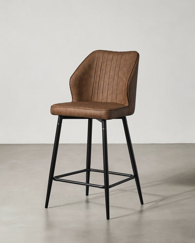 Tabourets de bar Danforth en similicuir, 65 cm