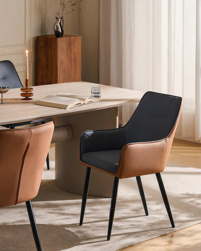 Maxine Two-Tone Faux Leather Dining Chairs
