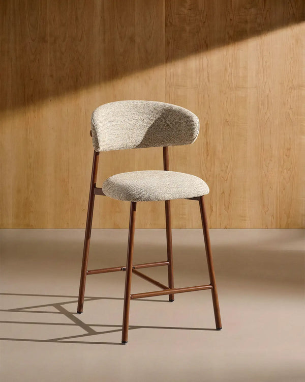 Rowan Taupe Chenille Bar Stools, 65 cm