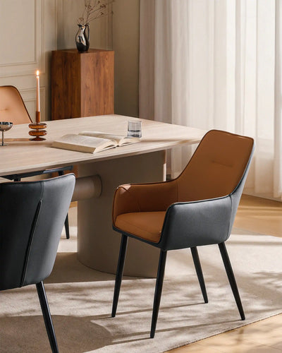 Maxine Two-Tone Faux Leather Dining Chairs