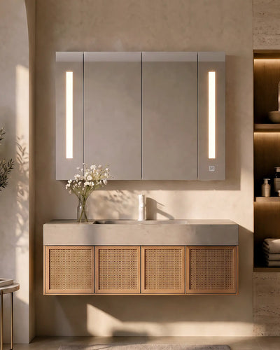 Othello LED Lights Bathroom Mirror Cabinet (2 Door)
