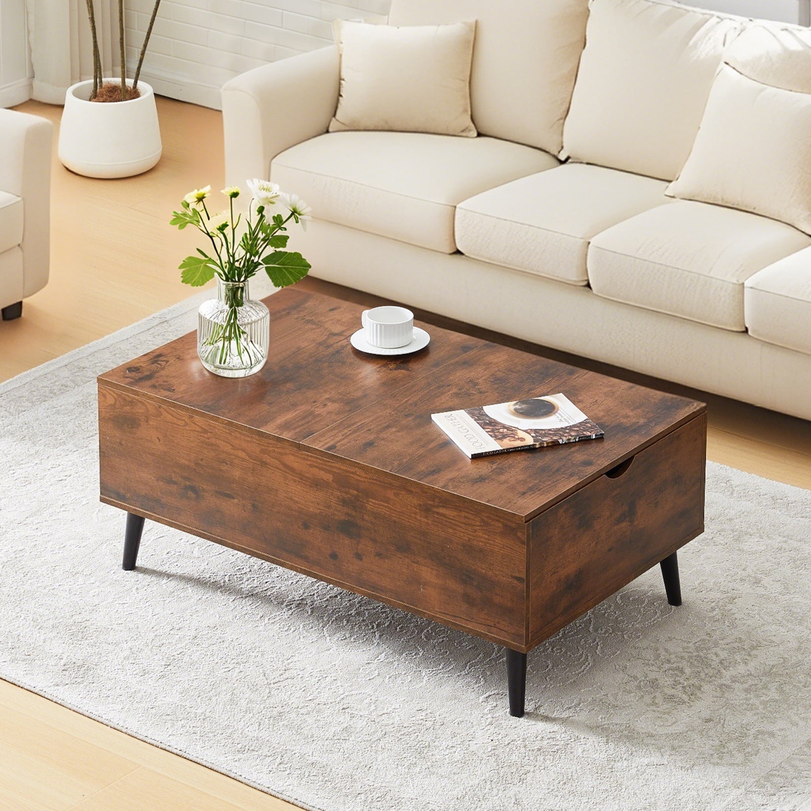 Elna Coffee Table with Lift Top and Storage