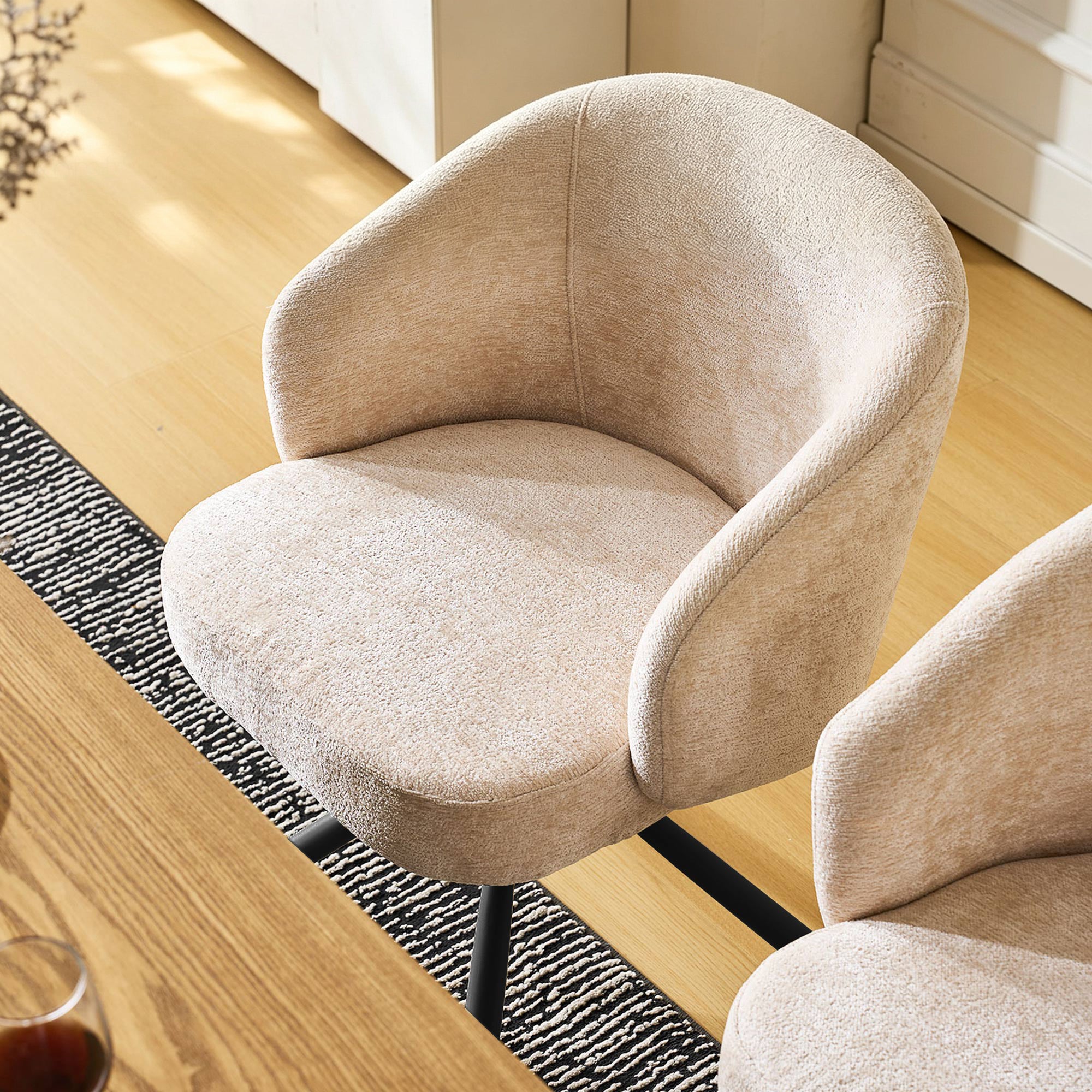 Cleo Chenille Swivel Chair