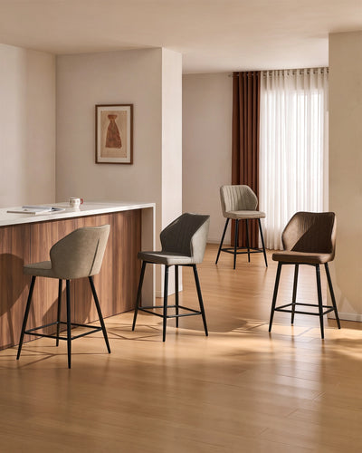 Tabourets de bar Danforth en similicuir, 65 cm
