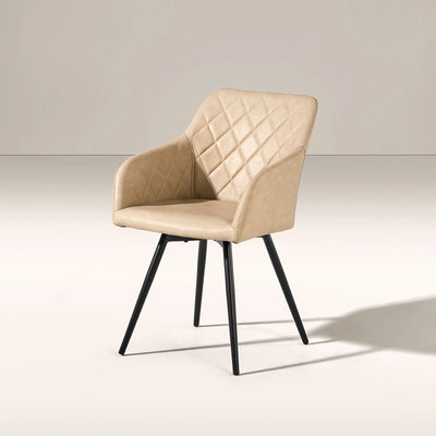 Moree Faux Leather Swivel Chairs