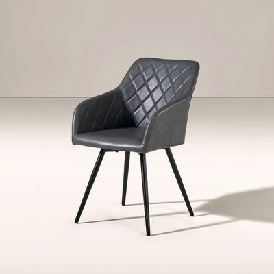 Moree Faux Leather Swivel Chairs