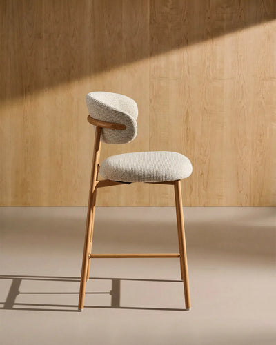 Rowan Cream Chenille Bar Stools, 65 cm