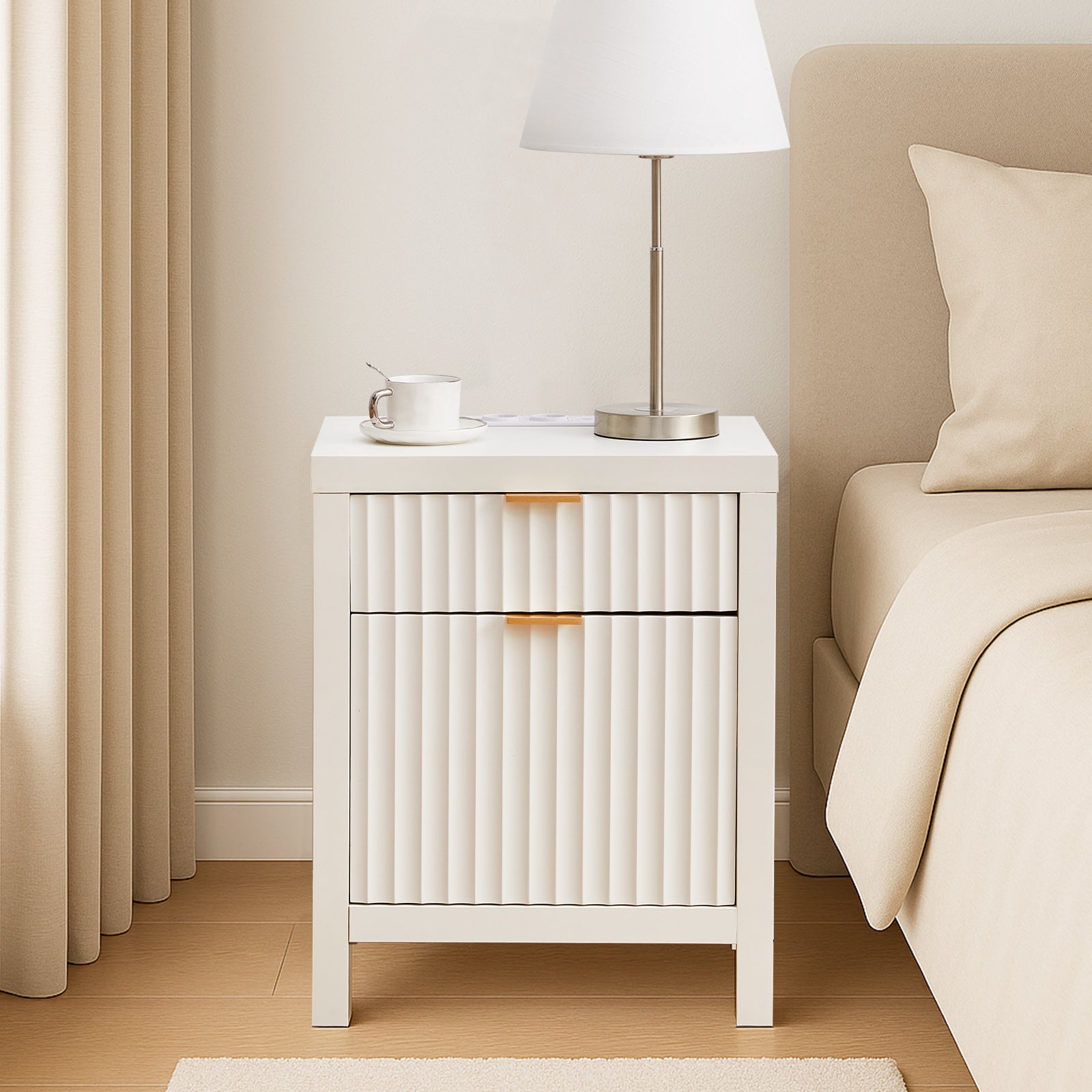Arden Bedside Table with 2 Drawers