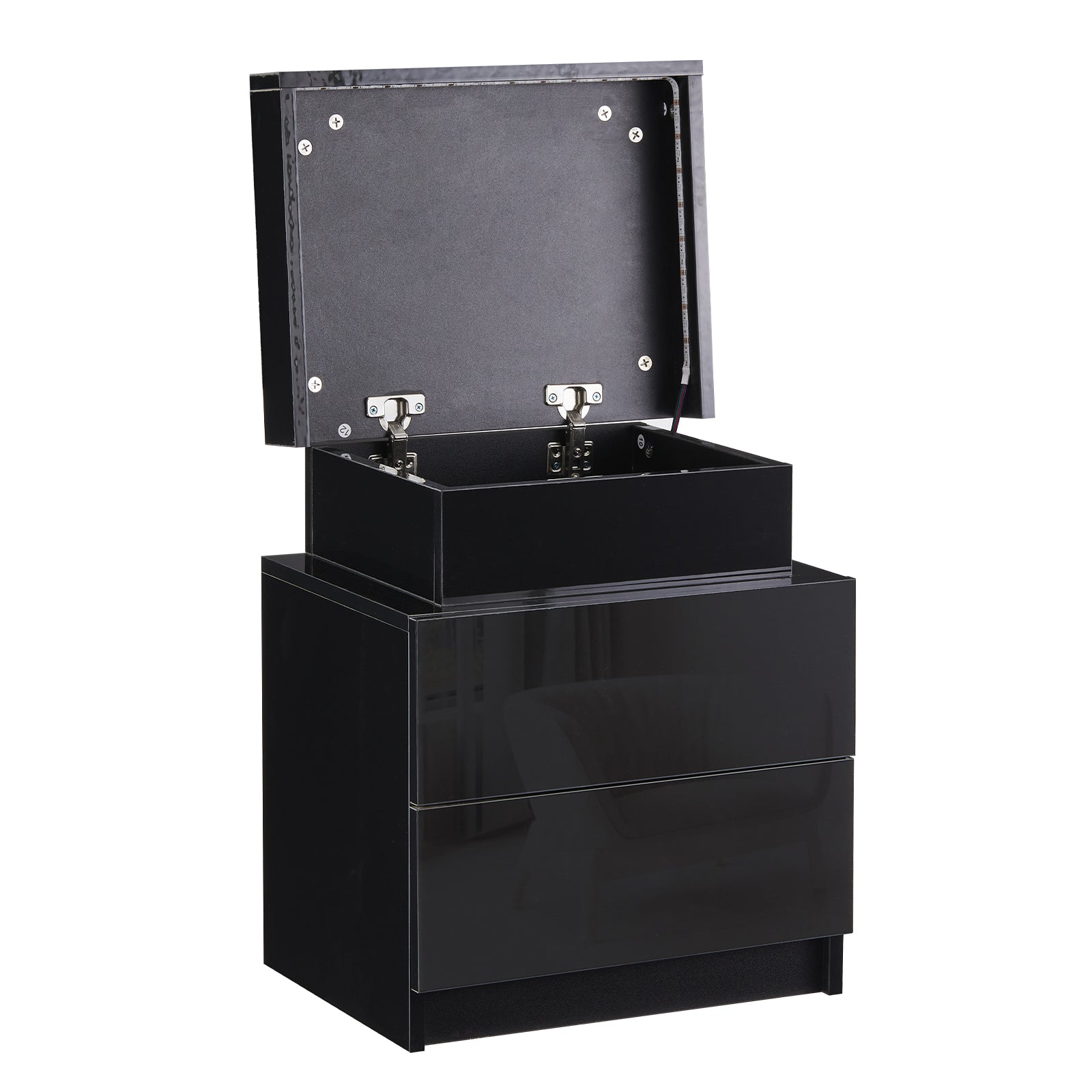 Kumar LED Light Bedside Table
