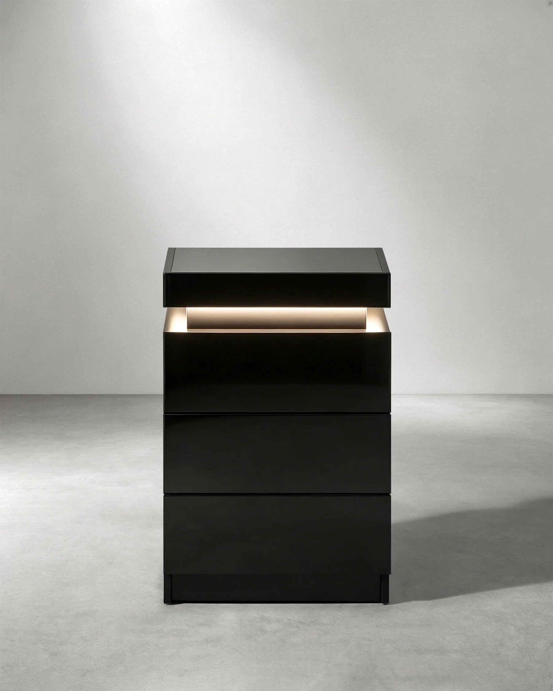 Kumar LED Light Bedside Table