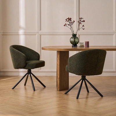 Cleo Bouclé Swivel Chair