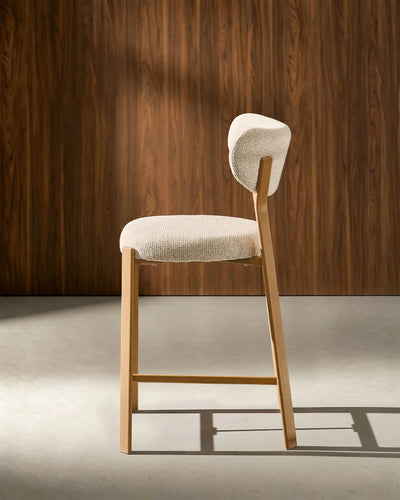 Bramley Beige Chenille Bar Stools, 65 cm