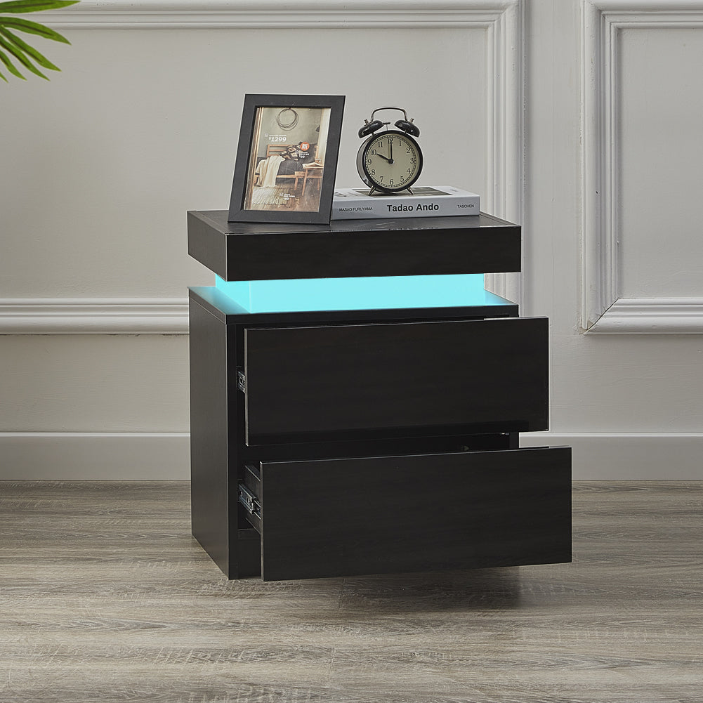 Kumar LED Light Bedside Table