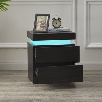 Kumar LED Light Bedside Table