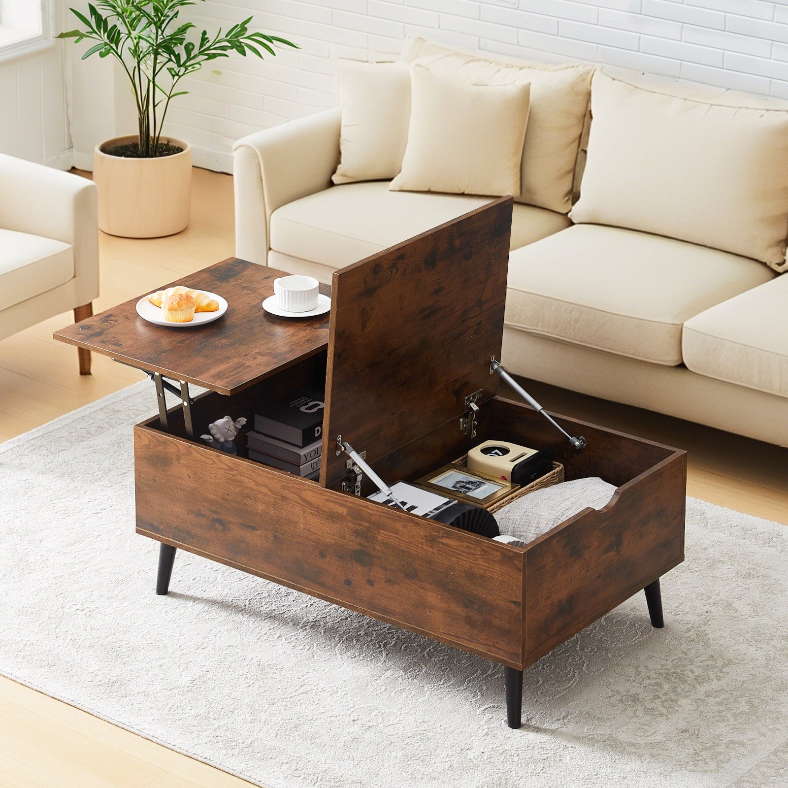 Elna Coffee Table with Lift Top and Storage