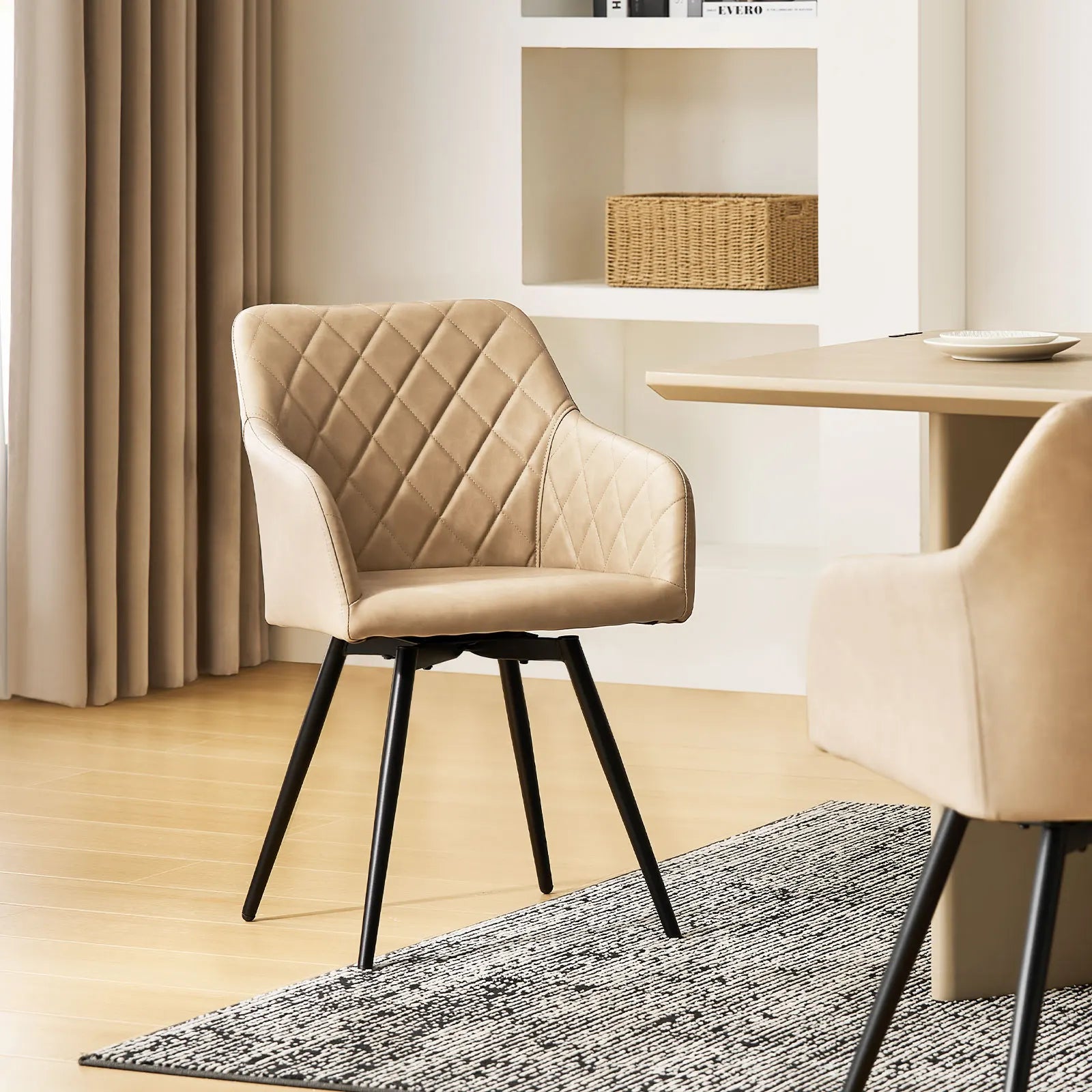 Moree Faux Leather Swivel Chairs