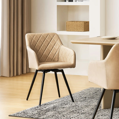 Moree Faux Leather Swivel Chairs