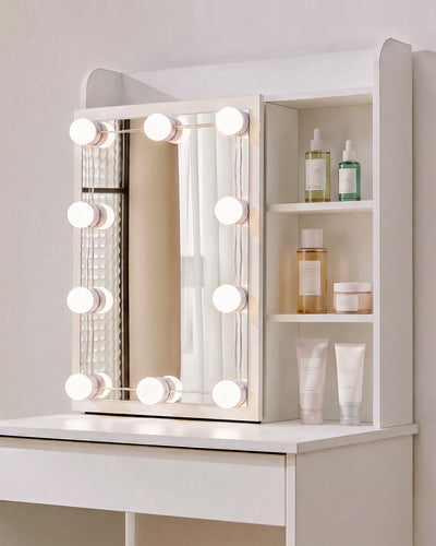 Mona Dressing Table with Sliding Mirror & Hidden Storage
