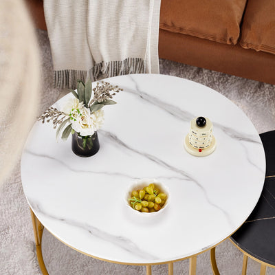 Lepore Marble Nesting Coffee Table Set