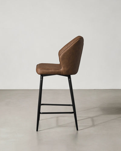 Tabourets de bar Danforth en similicuir, 65 cm