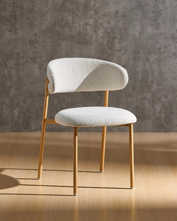 Rowan Cream Chenille Dining Chairs