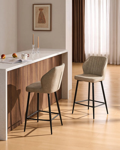 Tabourets de bar Danforth en similicuir, 65 cm