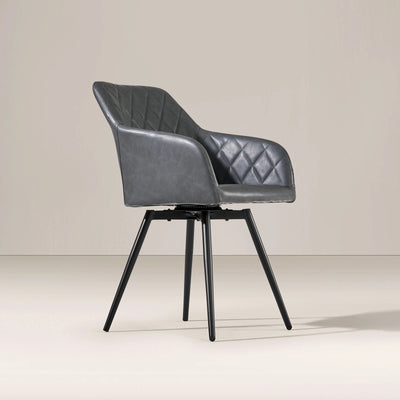 Moree Faux Leather Swivel Chairs