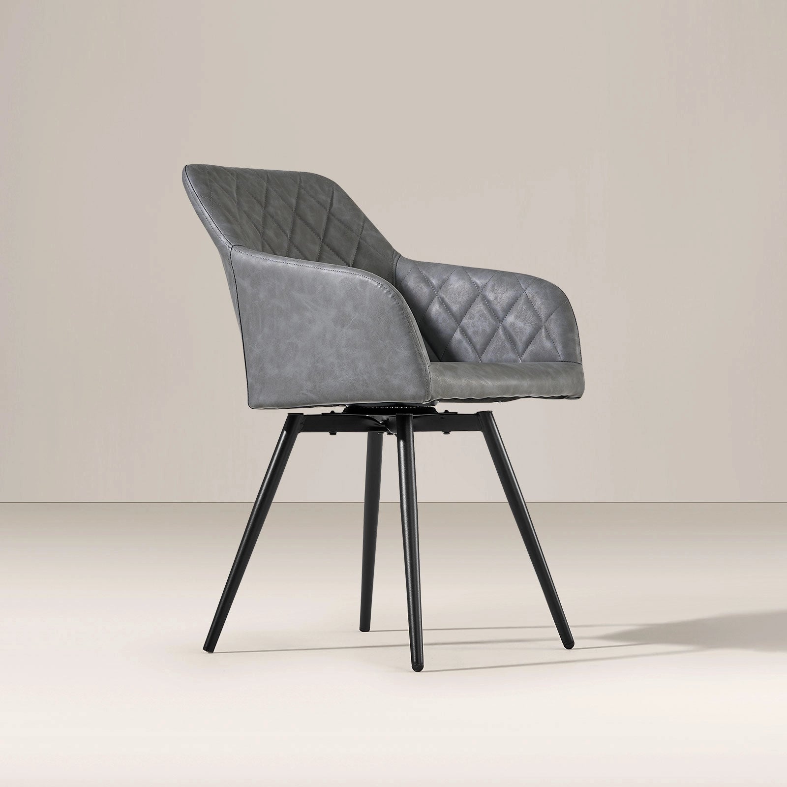 Moree Faux Leather Swivel Chairs